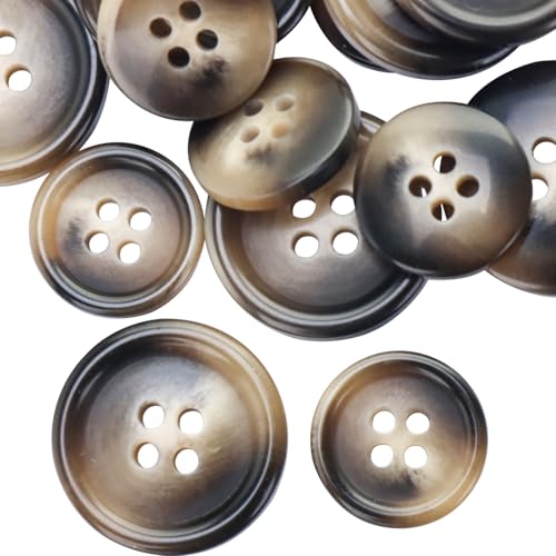 LTWHOME INOTIONSTYLE Premium Knopf-Set 15/20mm 4-Loch-Knöpfe für lässige Anzüge Hellbraun 66 Stück IDD05232K LTWHOME INOTIONSTYLE Premium Knopf-Set 15/20mm 4-Loch-Knöpfe für lässige Anzüge Hellbraun 66 Stück IDD05232K von LTWHOME