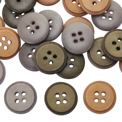 LTWHOME INOTIONSTYLE Premium Knopf-Set 15mm/24L 3 Farben 4-Loch Elfenbein-Nuss-Knopf für Pullover 54 Stück JACS00022K LTWHOME INOTIONSTYLE Premium Knopf-Set 15mm/24L 3 Farben 4-Loch Elfenbein-Nuss-Knopf für Pullover 54 Stück JACS00022K von LTWHOME