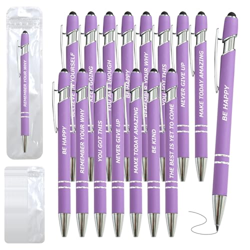 100-teiliges inspirierendes Stifte-Set mit Stylus-Spitze und Sprüchen – 50 Motivationsstifte + 50 einzelne Taschen – erhebendes Zitat & positive Ideen – für Lehrer, Büro, Schule, Meetings, Team-Events 100-teiliges inspirierendes Stifte-Set mit Stylus-Spitze und Sprüchen – 50 Motivationsstifte + 50 einzelne Taschen – erhebendes Zitat & positive Ideen – für Lehrer, Büro, Schule, Meetings, Team-Events von LUAVIARU