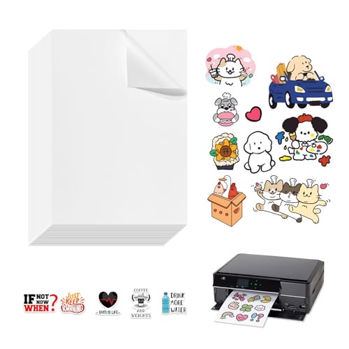 LUBOXIN 30 Stück A4 Bedruckbare Klebefolie Aufkleber Papier zum Bedrucken Vinyl Sticker Papier zum Bedrucken Matte Selbstklebende Folie Wasserdichtes Blatt für Tintenstrahldrucker und Laserdrucker LUBOXIN 30 Stück A4 Bedruckbare Klebefolie Aufkleber Papier zum Bedrucken Vinyl Sticker Papier zum Bedrucken Matte Selbstklebende Folie Wasserdichtes Blatt für Tintenstrahldrucker und Laserdrucker von LUBOXIN