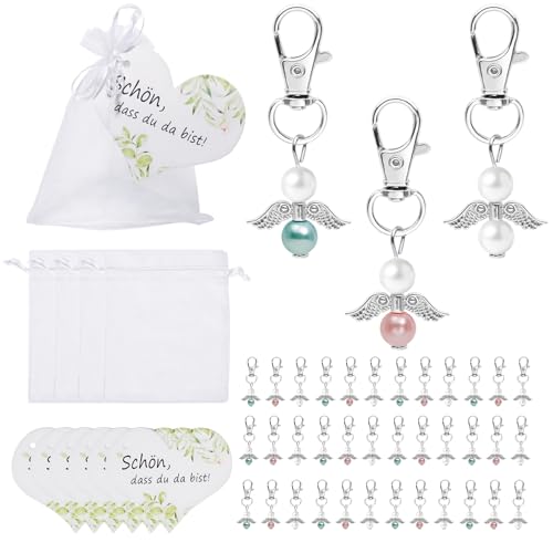 LUBOXIN 36 Sets Schutzengel Anhänger, Gastgeschenke Taufe Schutzengel Schlüsselanhänger mit Schön Dass Du Da Bist Anhänger and Organzasäckchen, Engel Anhänger für Hochzeit Firmung Kommunion Geburtstag LUBOXIN 36 Sets Schutzengel Anhänger, Gastgeschenke Taufe Schutzengel Schlüsselanhänger mit Schön Dass Du Da Bist Anhänger and Organzasäckchen, Engel Anhänger für Hochzeit Firmung Kommunion Geburtstag von LUBOXIN