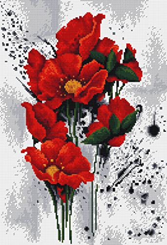 Kreuzstich-Set Luca-S – The Poppies, B7014 von Luca-S