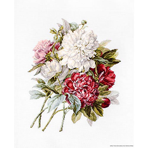 Luca-S B2355 Pfingstrosenstrauß Kreuzstichset, Baumwolle, mehrfarbig, 22,5x28,5cm Luca-S B2355 Pfingstrosenstrauß Kreuzstichset, Baumwolle, mehrfarbig, 22,5x28,5cm von LUCAS