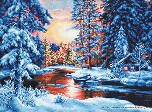Luca-S Winterlandschaft Kreuzstichset, Baumwolle, Mehrfarbig, 51x36,5cm Luca-S Winterlandschaft Kreuzstichset, Baumwolle, Mehrfarbig, 51x36,5cm von LUCAS