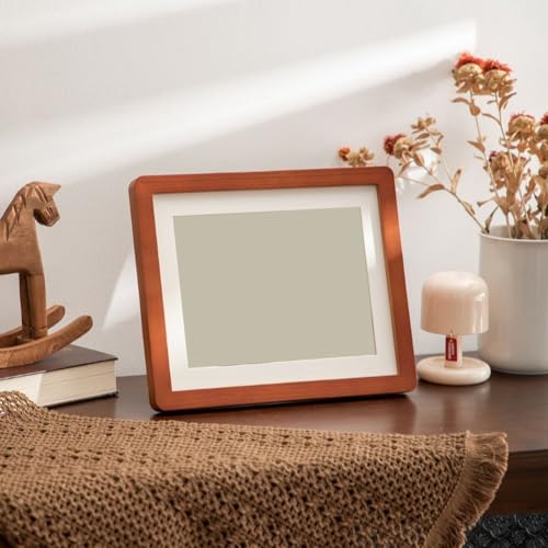10,2 x 15,2 cm großer Holz-Bilderrahmen mit abgerundeten Ecken, Massivholzkonstruktion und mehreren Anzeigemethoden für stilvolle Foto-Präsentation von LUCKCDUO