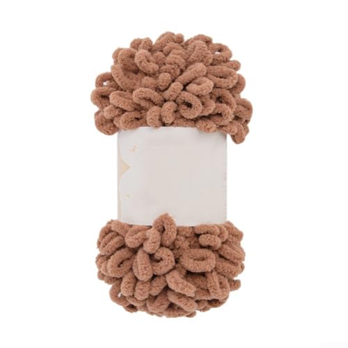 100 g Polyester-Chenille-Garn, flauschiges Fingerschlaufengarn zum Basteln von warmen Accessoires wie Mützen und Schals (030) von LUCKCDUO