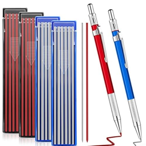 LUCKCDUO Metall-Marker mit tragbarem Design, zum Ausleuchten von Markierungen beim Stahlschweißen (2 Stifte, 4 Nachfüllpackungen) von LUCKCDUO