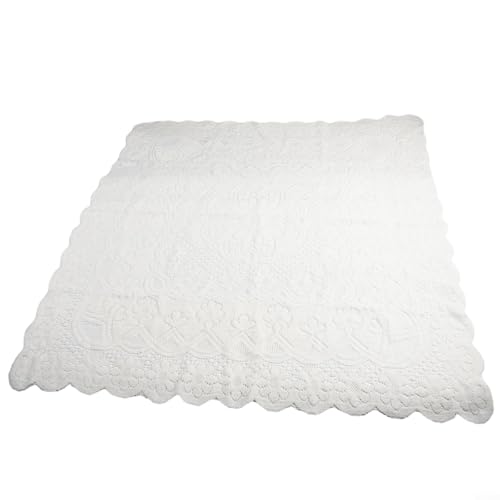 LUCKCDUO Tischdecke mit Spitze, 90 x 90 cm, Weiß LUCKCDUO Tischdecke mit Spitze, 90 x 90 cm, Weiß von LUCKCDUO