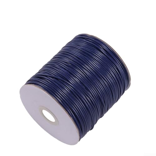 PU-Lederband zum Basteln von Halsketten und Armbändern, 0 8/1 0/1 2 mm, ideal für DIY-Projekte (0,8 mm, Marineblau), 10 m von LUCKCDUO