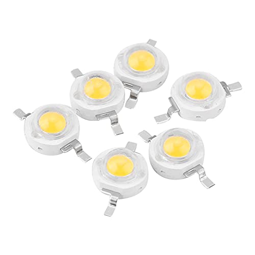 LUCKDANO 3W Hochleistungs -LED -Perlen Licht Emittierende Dioden -Chips SMD 100pcs DIY Lighting Fixture für Haus und Garten (Warmweiß 3000-3200K) von LUCKDANO