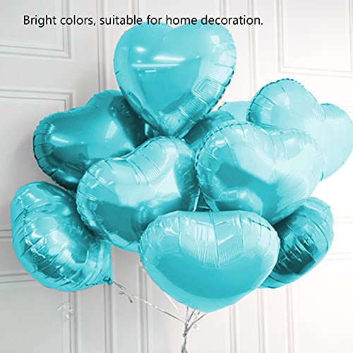 LUCKDANO Dekoration Ballon, Aluminiumfolie Ballon Folienballons Party Hochzeits Geburtstagdekor 10 PCS 10 "Herz Aluminium Folienballons Party Hochzeits Geburtstagdekoration (Feney Blue) von LUCKDANO