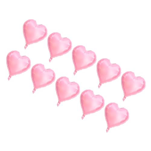 LUCKDANO Dekoration Ballon, Aluminiumfolie Ballon Folienballons Party Hochzeits Geburtstagdekor 10 PCS 10 "Herz Aluminium Folienballons Party Hochzeits Geburtstagdekoration (PINK) von LUCKDANO