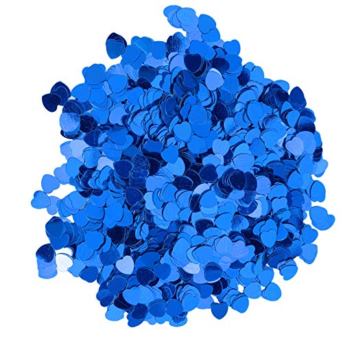 LUCKDANO Heart Confetti, Valentines Confetti mit 3000pcs PVC Zur Dekoration (BLUE) von LUCKDANO