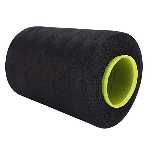 LUCKDANO Nähfaden, Quiltgewinde Sergergewinde mit 8000 Metern Hochwertiger Polyester -Nähmaschinengewinde für Handmaschinennähung Notfall -Fahrt DIY Home (BLACK) von LUCKDANO