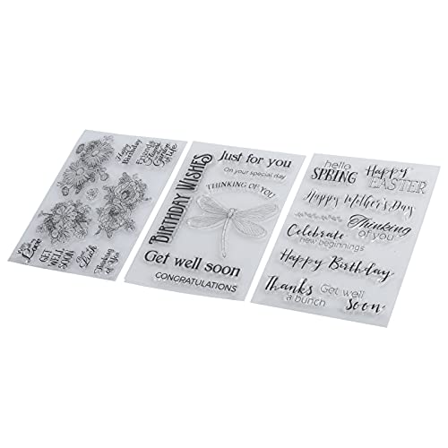 LUCKDANO Scrapbook Stamps, Clear Stamps Zum Handwerk mit 3pcs Transparenten TPR für Album -Tagebuch LUCKDANO Scrapbook Stamps, Clear Stamps Zum Handwerk mit 3pcs Transparenten TPR für Album -Tagebuch von LUCKDANO