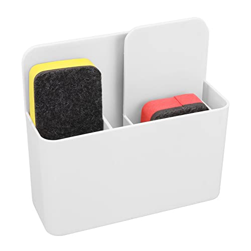 LUCKDANO Whiteboard -Markerhalter, Whiteboard -Zubehör mit Speicherplatz Radiergummi Speicherbox, Magnetischer Trockenerase Markerhalter, Kunststoff Trockenerase Marker Behälter Magnetisch von LUCKDANO