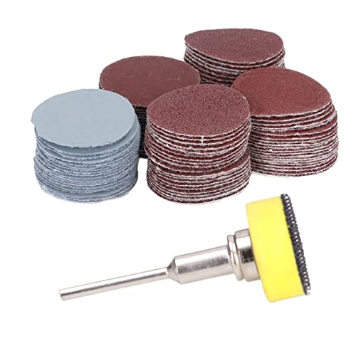 Schleifbefestigung für Bohrer, Schleifbohransatzansatz Bohrer Schleifbefestigung Alumina Edelstahl Schneller Wechselscheiben -Set 100pcs Schleifscheiben Kit für Holzmetallschmuck von LUCKDANO