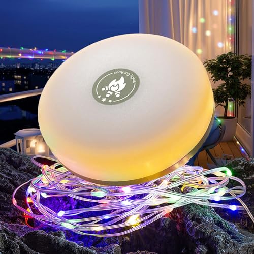 LUCKFEN Lichterkette, wiederaufladbar, tragbar, 8 Beleuchtungsmodi, 10 m, 2800 mAh, bunt, für Camping, Wandern, Dekoration LUCKFEN Lichterkette, wiederaufladbar, tragbar, 8 Beleuchtungsmodi, 10 m, 2800 mAh, bunt, für Camping, Wandern, Dekoration von LUCKFEN