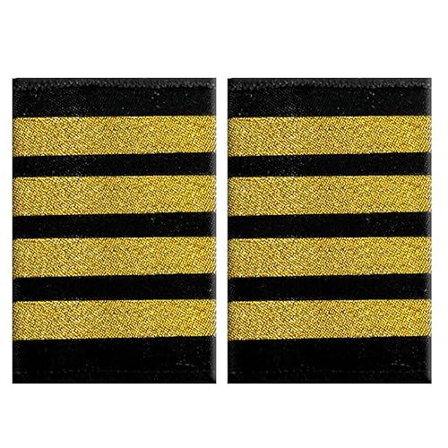 LUCKGONI 1 Paar professionelle Flug-Epauletten, Kapitäns-Uniform-Zubehör, Epauletten, Schulterbrett, Epaulet für Cosplay, Bühnenshows LUCKGONI 1 Paar professionelle Flug-Epauletten, Kapitäns-Uniform-Zubehör, Epauletten, Schulterbrett, Epaulet für Cosplay, Bühnenshows von LUCKGONI