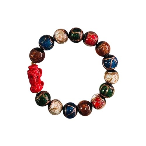 LUCKGONI Exquisites Tier-Charm-Armband, bunte Glasperlen, Handkette, stilvolles Handschnur, Zubehör für Reichtum und Vermögen LUCKGONI Exquisites Tier-Charm-Armband, bunte Glasperlen, Handkette, stilvolles Handschnur, Zubehör für Reichtum und Vermögen von LUCKGONI