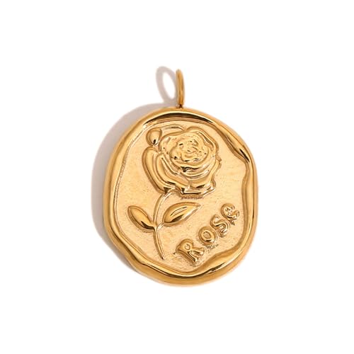LUCKGONI Goldfarbener Anhänger, Schmuckherstellung, Halskette, Anhänger, praktischer Edelstahl, goldfarben, Anhänger für handgefertigte Accessoires LUCKGONI Goldfarbener Anhänger, Schmuckherstellung, Halskette, Anhänger, praktischer Edelstahl, goldfarben, Anhänger für handgefertigte Accessoires von LUCKGONI