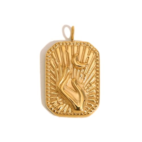 LUCKGONI Goldfarbener Anhänger, Schmuckherstellung, Halskette, Anhänger, praktischer Edelstahl, goldfarben, Anhänger für handgefertigte Accessoires LUCKGONI Goldfarbener Anhänger, Schmuckherstellung, Halskette, Anhänger, praktischer Edelstahl, goldfarben, Anhänger für handgefertigte Accessoires von LUCKGONI