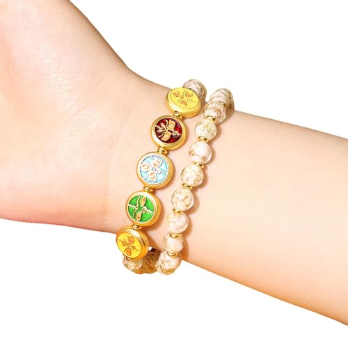 LUCKGONI Modisches Glasperlen-Armband, inspiriert von Five Wealth God für Geschäftsleute und Mode-Enthusiasten LUCKGONI Modisches Glasperlen-Armband, inspiriert von Five Wealth God für Geschäftsleute und Mode-Enthusiasten von LUCKGONI