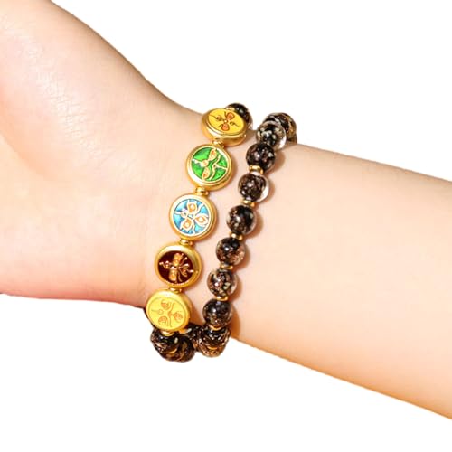LUCKGONI Modisches Glasperlen-Armband, inspiriert von Five Wealth God für Geschäftsleute und Mode-Enthusiasten LUCKGONI Modisches Glasperlen-Armband, inspiriert von Five Wealth God für Geschäftsleute und Mode-Enthusiasten von LUCKGONI