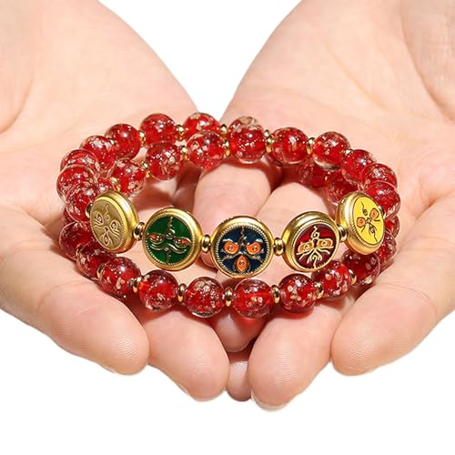 LUCKGONI Modisches Glasperlen-Armband, inspiriert von Five Wealth God für Geschäftsleute und Mode-Enthusiasten LUCKGONI Modisches Glasperlen-Armband, inspiriert von Five Wealth God für Geschäftsleute und Mode-Enthusiasten von LUCKGONI