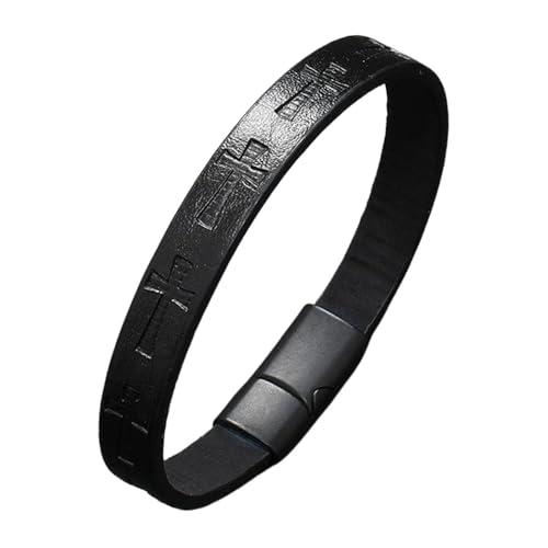 LUCKGONI Modisches Lederschnurarmband mit Magnetverschluss, handgefertigtes Armband, Lederlegierung, Textur für Damen und Herren LUCKGONI Modisches Lederschnurarmband mit Magnetverschluss, handgefertigtes Armband, Lederlegierung, Textur für Damen und Herren von LUCKGONI