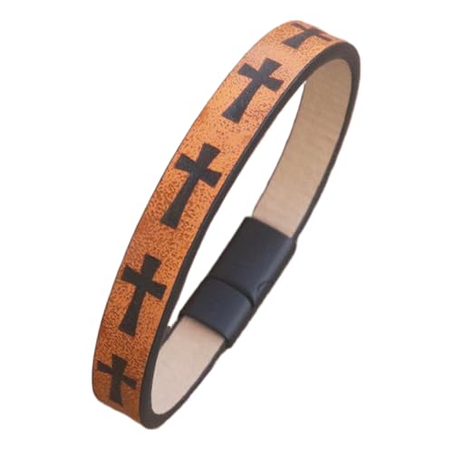 LUCKGONI Modisches Lederschnurarmband mit Magnetverschluss, handgefertigtes Armband, Lederlegierung, Textur für Damen und Herren LUCKGONI Modisches Lederschnurarmband mit Magnetverschluss, handgefertigtes Armband, Lederlegierung, Textur für Damen und Herren von LUCKGONI