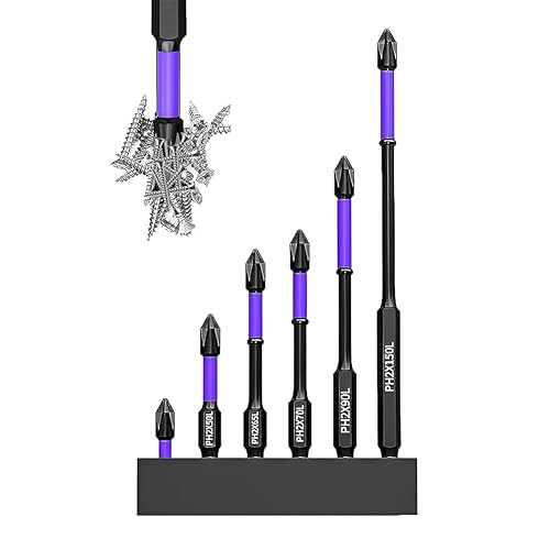 6 Stück Verbesserte Rutschfeste Stoßfeste Bohrer,D1 Anti-Slip And Shock-Proof Bits With Phillips Screwdriver Bits,Magnetische Schlagschrauber Bohrer Bits Set,superstarke Magnetbohrer von LUCKKY