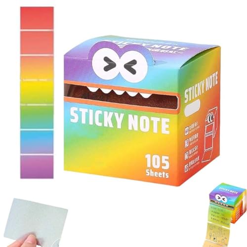 Cute Monster Pattern Sticky Note, Niedliche Monster-Muster-Haftnotiz, 105 Blätter Kartoon Tier Bündel Notizzettel Selbstklebende Notizblock für Hause, Büro, Schule (B) von LUCKKY