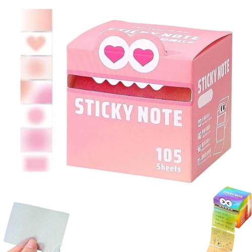 Cute Monster Pattern Sticky Note, Niedliche Monster-Muster-Haftnotiz, 105 Blätter Kartoon Tier Bündel Notizzettel Selbstklebende Notizblock für Hause, Büro, Schule (D) von LUCKKY