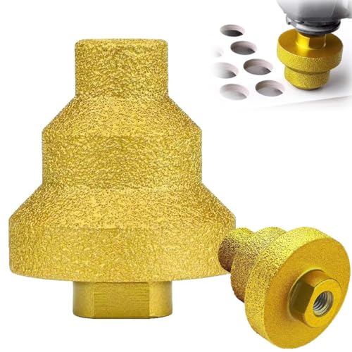 Hocheffiziente Diamant-Kernbohrkrone, Diamant Stufenbohrer Fase Bohrer, 20-35-50mm Löcherexpander, Fasen-Mehrschicht-Kegelbohrer Lochöffner für Metall, Fliesen, Marmor (M10) von LUCKKY