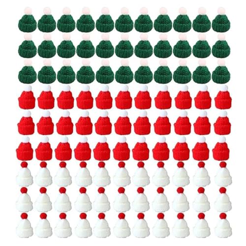 LUCKKY 99 Stück Mini Beanies for Crafts, Mini Mützen Zum Basteln, Mini-Weihnachtsmütze, Weihnachtsdeko Nikolausmütze Klein, Mini Hüte Strickmützen, Kleine Weihnachtsmützen für Tischdekoration (A) LUCKKY 99 Stück Mini Beanies for Crafts, Mini Mützen Zum Basteln, Mini-Weihnachtsmütze, Weihnachtsdeko Nikolausmütze Klein, Mini Hüte Strickmützen, Kleine Weihnachtsmützen für Tischdekoration (A) von LUCKKY