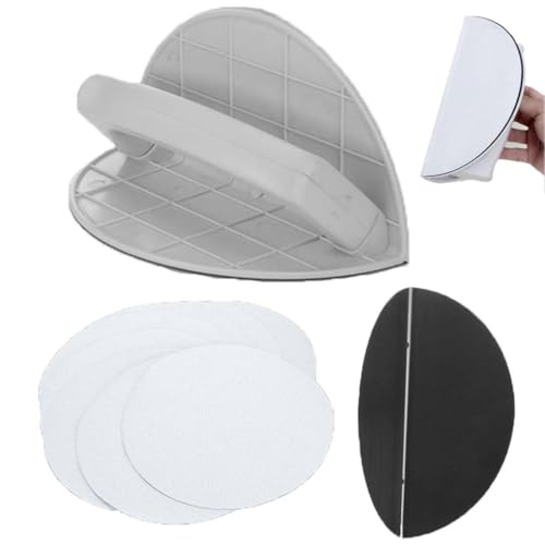 Multifunctional Semi-Circular Angle Sanding Sandpaper Tool, Selbstklebend Handgerät Mikro-Detail-Schleifset, Mikro-Schleifwerkzeuge mit 10 Blatt Schleifpapier 180/240 Körnung für Wand, Ecke (180) von LUCKKY