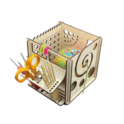 Wooden Yarn Bowl - Multifunctional knitting tool, Garnschüssel, Wollhalter, Garnhalter aus Holz für Strick- und Häkelprojekte, Wollknäul-Organizer, Multifunktionale Tragbarer Holzgarnschale von LUCKKY