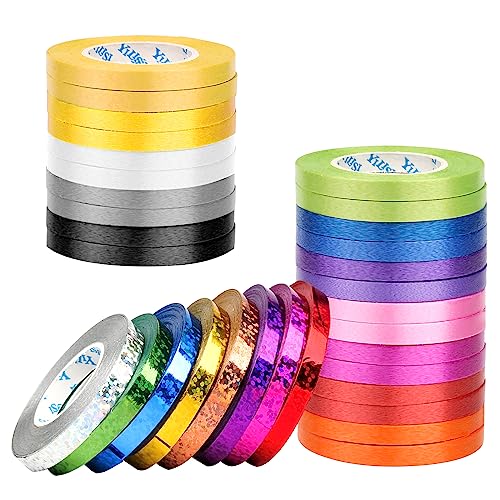 32 Colori Assortiti Rotoli Filo Nastro, Stringa Palloncino Arricciato, Nastro Regalo, Nastri Regalo per Artigianato,Decorazione Torte, Decorazione di Cerimonia Nuziale (20 Colors,10m/Roll) von LUCKNIGHT