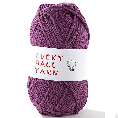 1 x Garn zum Häkeln, weiches Garn zum Häkeln, Häkelgarn für Pullover, Mütze, Socken, Babydecken (lila ohne Haken) von LUCKY BALL