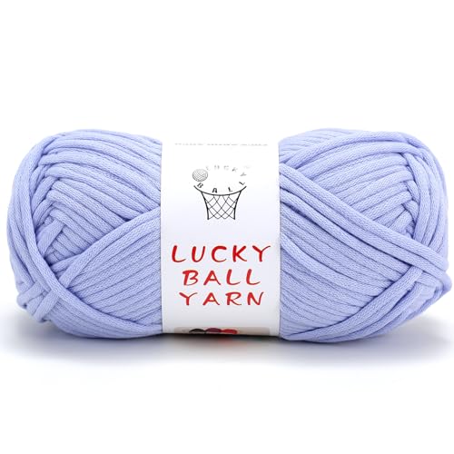 Garn zum Häkeln, 100 g weiches Baumwollgarn, Häkelgarn für Pullover, Mütze, Socken, Decken (hellblau) von LUCKY BALL