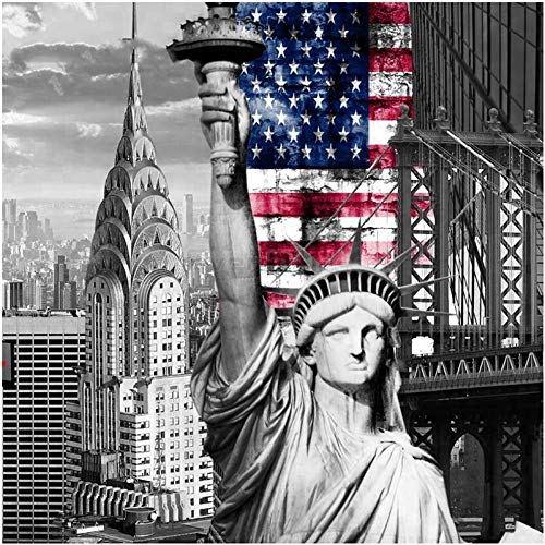 Freiheitsstatue-Bilder der Diamant-Stickerei-vollen Anzeige von Rhinestones Diamond Painting New York Home Decoration von LUCKYYY