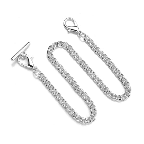 LUDAKE Uhrenketten, modische Ersatzkette für antike Quarz, Vintage-Taschenuhr, Legierung, T-Bar, Albert-Kette, Schlüssel-Anhänger LUDAKE Uhrenketten, modische Ersatzkette für antike Quarz, Vintage-Taschenuhr, Legierung, T-Bar, Albert-Kette, Schlüssel-Anhänger von LUDAKE