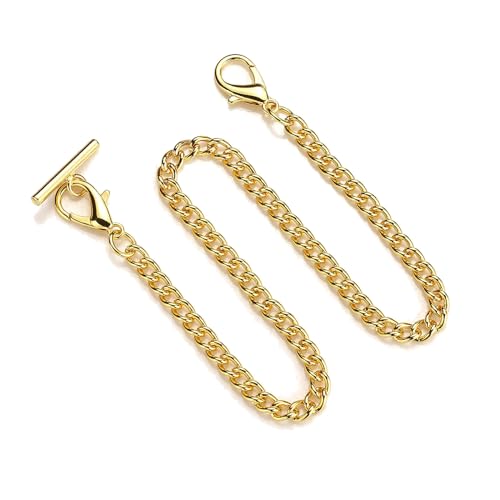 LUDAKE Uhrenketten, modische Ersatzkette für antike Quarz, Vintage-Taschenuhr, Legierung, T-Bar, Albert-Kette, Schlüssel-Anhänger LUDAKE Uhrenketten, modische Ersatzkette für antike Quarz, Vintage-Taschenuhr, Legierung, T-Bar, Albert-Kette, Schlüssel-Anhänger von LUDAKE