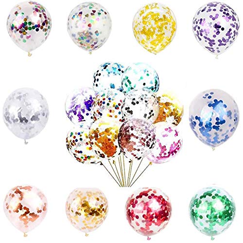 50 Stück Konfetti Ballon Set - 12 Zoll mehrfarbige Pailletten Party Latex Ballons, geeignet für Kinder Geburtstagsfeiern, Hochzeiten, Weihnachten und Neujahr, Babyparty Geburtstagsfeier111 50 Stück Konfetti Ballon Set - 12 Zoll mehrfarbige Pailletten Party Latex Ballons, geeignet für Kinder Geburtstagsfeiern, Hochzeiten, Weihnachten und Neujahr, Babyparty Geburtstagsfeier111 von LUDEOU