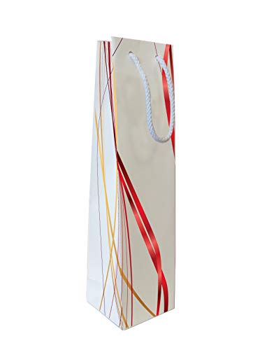 LUDI-VIN 10 Stück Luxus Papiertüten mit Seilgriffen für 1 Flasche Wein - Blumenmuster - Geb. & Jubil. LUDI-VIN 10 Stück Luxus Papiertüten mit Seilgriffen für 1 Flasche Wein - Blumenmuster - Geb. & Jubil. von LUDI-VIN