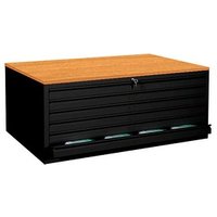 LÜLLMANN Planschrank buche, tiefschwarz 6 Schubladen 140,5 x 95,5 x 60,5 cm von LÜLLMANN