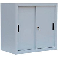 LÜLLMANN Schiebetürenschrank, 550080 lichtgrau 1 Fachboden 80,0 x 45,0 x 75,0 cm von LÜLLMANN