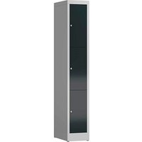 ClassiX Schließfachschrank anthrazit, lichtgrau X-520318, 3 Schließfächer 31,0 x 50,0 x 180,0 cm von ClassiX