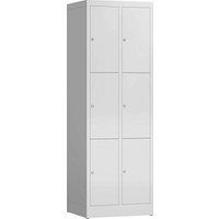 ClassiX Schließfachschrank lichtgrau X-520320, 6 Schließfächer 59,0 x 50,0 x 180,0 cm von ClassiX